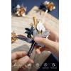 imageLings Moment Boutonniere for Men 6pcs Groom Groomsmen Boutonniere Artificial Flowers for Wedding DecorPromHomecoming etcWalnut BrownGldchampagne Gold  Navyblue