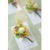 imageLings Moment Boutonniere for Men 6pcs Groom Groomsmen Boutonniere Artificial Flowers for Wedding DecorPromHomecoming etcWalnut BrownGrnemerald Green  Beige