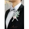 imageLings Moment Boutonniere for Men 6pcs Groom Groomsmen Boutonniere Artificial Flowers for Wedding DecorPromHomecoming etcWalnut BrownGrygray  Dusty Rose