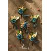 imageLings Moment Boutonniere for Men 6pcs Groom Groomsmen Boutonniere Artificial Flowers for Wedding DecorPromHomecoming etcWalnut BrownOrdark Teal  Burnt Orange