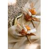 imageLings Moment Boutonniere for Men 6pcs Groom Groomsmen Boutonniere Artificial Flowers for Wedding DecorPromHomecoming etcWalnut BrownOrrust Boho  Terracotta