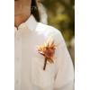 imageLings Moment Boutonniere for Men 6pcs Groom Groomsmen Boutonniere Artificial Flowers for Wedding DecorPromHomecoming etcWalnut BrownOrrust Boho  Terracotta