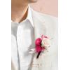 imageLings Moment Boutonniere for Men 6pcs Groom Groomsmen Boutonniere Artificial Flowers for Wedding DecorPromHomecoming etcWalnut BrownPkblush  Hot Pink