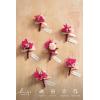 imageLings Moment Boutonniere for Men 6pcs Groom Groomsmen Boutonniere Artificial Flowers for Wedding DecorPromHomecoming etcWalnut BrownPkblush  Hot Pink