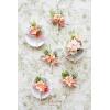 imageLings Moment Boutonniere for Men 6pcs Groom Groomsmen Boutonniere Artificial Flowers for Wedding DecorPromHomecoming etcWalnut BrownPkblush Garden  Pink