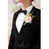 imageLings Moment Boutonniere for Men 6pcs Groom Groomsmen Boutonniere Artificial Flowers for Wedding DecorPromHomecoming etcWalnut BrownPkblush Garden  Pink