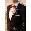 imageLings Moment Boutonniere for Men 6pcs Groom Groomsmen Boutonniere Artificial Flowers for Wedding DecorPromHomecoming etcWalnut BrownPkcinnamon Rose  Pink