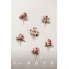 imageLings Moment Boutonniere for Men 6pcs Groom Groomsmen Boutonniere Artificial Flowers for Wedding DecorPromHomecoming etcWalnut BrownPkcinnamon Rose  Pink