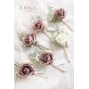 imageLings Moment Boutonniere for Men 6pcs Groom Groomsmen Boutonniere Artificial Flowers for Wedding DecorPromHomecoming etcWalnut BrownPkpink  Dusty Rose