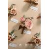 imageLings Moment Boutonniere for Men 6pcs Groom Groomsmen Boutonniere Artificial Flowers for Wedding DecorPromHomecoming etcWalnut BrownPkshabby Pink  Dusty Rose