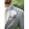 imageLings Moment Boutonniere for Men 6pcs Groom Groomsmen Boutonniere Artificial Flowers for Wedding DecorPromHomecoming etcWalnut BrownPrplpurple  Lilac Lavender