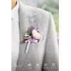 imageLings Moment Boutonniere for Men 6pcs Groom Groomsmen Boutonniere Artificial Flowers for Wedding DecorPromHomecoming etcWalnut BrownPrplpurple Lavender  Lilac