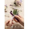 imageLings Moment Boutonniere for Men 6pcs Groom Groomsmen Boutonniere Artificial Flowers for Wedding DecorPromHomecoming etcWalnut BrownPrplpurple Lavender  Lilac