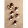 imageLings Moment Boutonniere for Men 6pcs Groom Groomsmen Boutonniere Artificial Flowers for Wedding DecorPromHomecoming etcWalnut BrownRedblack Baccara  Burgundy