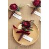 imageLings Moment Boutonniere for Men 6pcs Groom Groomsmen Boutonniere Artificial Flowers for Wedding DecorPromHomecoming etcWalnut BrownRedblack Baccara  Burgundy