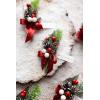 imageLings Moment Boutonniere for Men 6pcs Groom Groomsmen Boutonniere Artificial Flowers for Wedding DecorPromHomecoming etcWalnut BrownRedchristmas Red  Berry