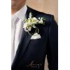 imageLings Moment Boutonniere for Men 6pcs Groom Groomsmen Boutonniere Artificial Flowers for Wedding DecorPromHomecoming etcWalnut BrownWhtwhite  Lily  Olive