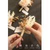 imageLings Moment Boutonniere for Men 6pcs Groom Groomsmen Boutonniere Artificial Flowers for Wedding DecorPromHomecoming etcWalnut BrownWhtwhite  Nude