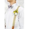 imageLings Moment Boutonniere for Men 6pcs Groom Groomsmen Boutonniere Artificial Flowers for Wedding DecorPromHomecoming etcWalnut BrownYlwyellow
