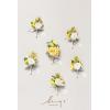 imageLings Moment Boutonniere for Men 6pcs Groom Groomsmen Boutonniere Artificial Flowers for Wedding DecorPromHomecoming etcWalnut BrownYlwyellow