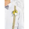imageLings Moment Boutonniere for Men 6pcs Groom Groomsmen Boutonniere Artificial Flowers for Wedding DecorPromHomecoming etcWalnut BrownYlwyellow