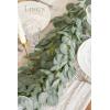 imageLings Moment Artificial Eucalyptus and Willow Greenery Garlands 59ft 2pcs Fake Vines for Wedding Table RunnerArchEnter Aisle Hanging DecorationsDusty Green Eucalyptus and Willow Garland