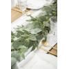 imageLings Moment Artificial Eucalyptus and Willow Greenery Garlands 59ft 2pcs Fake Vines for Wedding Table RunnerArchEnter Aisle Hanging DecorationsSage Green Eucalyptus and Willow Garland