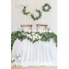 imageLings Moment Artificial Eucalyptus and Willow Greenery Garlands 59ft 2pcs Fake Vines for Wedding Table RunnerArchEnter Aisle Hanging DecorationsSage Green Eucalyptus and Willow Garland