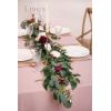 imageLings Moment Artificial Eucalyptus and Willow Greenery Garlands 59ft 2pcs Fake Vines for Wedding Table RunnerArchEnter Aisle Hanging DecorationsSage Green Eucalyptus and Willow Garland