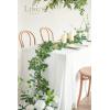 imageLings Moment Artificial Hanging Rose Leaf Garland 1378ft Detachable Lanterns Vines Decoration Realistic Texture Wedding Short Wreath Greenery Filler for DIY Floral Arrangement Table CenterpiecesPatina Green