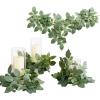 imageLings Moment Artificial Hanging Rose Leaf Garland 1378ft Detachable Lanterns Vines Decoration Realistic Texture Wedding Short Wreath Greenery Filler for DIY Floral Arrangement Table CenterpiecesBasic Green