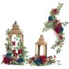 imageLings Moment 6Pack 18ft Artificial Flowers Garland Terracotta Lantern Flower Centerpieces Burnt Orange Wedding Aisle Decor Chair Flowers Arch Floral for Mantel Signs DIY Table Window Cake DecorationBurgundy  Navy