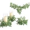 imageLings Moment Artificial Hanging Rose Leaf Garland 1378ft Detachable Lanterns Vines Decoration Realistic Texture Wedding Short Wreath Greenery Filler for DIY Floral Arrangement Table CenterpiecesBasic Green