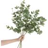 imageLings Moment Artificial Plants Amber Eucalyptus Leaves Branches6Pcs 175quot Tall Fake Greenery Filler wStems Realistic Texture Money Plant Leaves Decor for Wedding BouquetsTable Centerpieces RoomGrdark Greendg