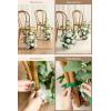 imageLings Moment 175quot Tall Standing Artificial Flowers Arrangements 4 pcs Fall Wedding Aisle Runner Chair Decorations White Beige Centerpieces for Ceremony Reception Rose Floral Party OutdoorWhite  Sage