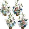 imageLings Moment 175quot Tall Standing Artificial Flowers Arrangements 4 pcs Fall Wedding Aisle Runner Chair Decorations White Beige Centerpieces for Ceremony Reception Rose Floral Party OutdoorDusty Rose  Navy2024 New