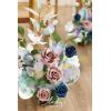 imageLings Moment 175quot Tall Standing Artificial Flowers Arrangements 4 pcs Fall Wedding Aisle Runner Chair Decorations White Beige Centerpieces for Ceremony Reception Rose Floral Party OutdoorDusty Rose  Navy2024 New