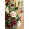 imageLings Moment 175quot Tall Standing Artificial Flowers Arrangements 4 pcs Fall Wedding Aisle Runner Chair Decorations White Beige Centerpieces for Ceremony Reception Rose Floral Party OutdoorMarsala  Blush
