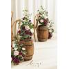 imageLings Moment 175quot Tall Standing Artificial Flowers Arrangements 4 pcs Fall Wedding Aisle Runner Chair Decorations White Beige Centerpieces for Ceremony Reception Rose Floral Party OutdoorMarsala  Blush