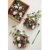 imageLings Moment 175quot Tall Standing Artificial Flowers Arrangements 4 pcs Fall Wedding Aisle Runner Chair Decorations White Beige Centerpieces for Ceremony Reception Rose Floral Party OutdoorMarsala  Blush