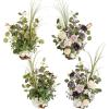 imageLings Moment 175quot Tall Standing Artificial Flowers Arrangements 4 pcs Fall Wedding Aisle Runner Chair Decorations White Beige Centerpieces for Ceremony Reception Rose Floral Party OutdoorLilac  Gold