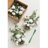 imageLings Moment 175quot Tall Standing Artificial Flowers Arrangements 4 pcs Fall Wedding Aisle Runner Chair Decorations White Beige Centerpieces for Ceremony Reception Rose Floral Party OutdoorWhite  Sage