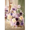imageLings Moment 175quot Tall Standing Artificial Flowers Arrangements 4 pcs Fall Wedding Aisle Runner Chair Decorations White Beige Centerpieces for Ceremony Reception Rose Floral Party OutdoorLavender