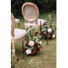 imageLings Moment 175quot Tall Standing Artificial Flowers Arrangements 4 pcs Fall Wedding Aisle Runner Chair Decorations White Beige Centerpieces for Ceremony Reception Rose Floral Party OutdoorMarsala  Blush