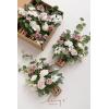imageLings Moment 175quot Tall Standing Artificial Flowers Arrangements 4 pcs Fall Wedding Aisle Runner Chair Decorations White Beige Centerpieces for Ceremony Reception Rose Floral Party OutdoorDusty Rose  Cream2024 New