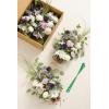 imageLings Moment 175quot Tall Standing Artificial Flowers Arrangements 4 pcs Fall Wedding Aisle Runner Chair Decorations White Beige Centerpieces for Ceremony Reception Rose Floral Party OutdoorLilac  Gold