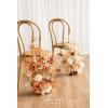 imageLings Moment 175quot Tall Standing Artificial Flowers Arrangements 4 pcs Fall Wedding Aisle Runner Chair Decorations White Beige Centerpieces for Ceremony Reception Rose Floral Party OutdoorRust  Sepia