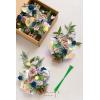 imageLings Moment 175quot Tall Standing Artificial Flowers Arrangements 4 pcs Fall Wedding Aisle Runner Chair Decorations White Beige Centerpieces for Ceremony Reception Rose Floral Party OutdoorDusty Rose  Navy2024 New