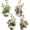 imageLings Moment 175quot Tall Standing Artificial Flowers Arrangements 4 pcs Fall Wedding Aisle Runner Chair Decorations White Beige Centerpieces for Ceremony Reception Rose Floral Party OutdoorDusty Rose  Mauve