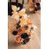 imageLings Moment 175quot Tall Standing Artificial Flowers Arrangements 4 pcs Fall Wedding Aisle Runner Chair Decorations White Beige Centerpieces for Ceremony Reception Rose Floral Party OutdoorBlack  Pumpkin Orange